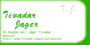 tivadar jager business card